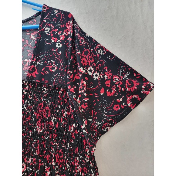 George Red And Black Peasant Top, Size 3X - Picture 3 of 6